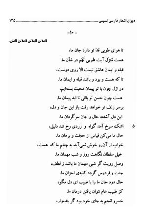 دیوان اشعار فارسی سید عماد الدین نسیمی به کوشش سید احسان شکر خدایی و نرگس سادات شکر خدایی - سید عماد الدین نسیمی - تصویر ۱۳۵