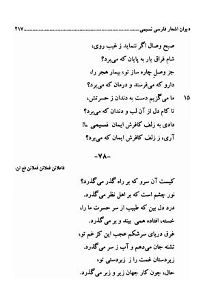 دیوان اشعار فارسی سید عماد الدین نسیمی به کوشش سید احسان شکر خدایی و نرگس سادات شکر خدایی - سید عماد الدین نسیمی - تصویر ۲۱۷