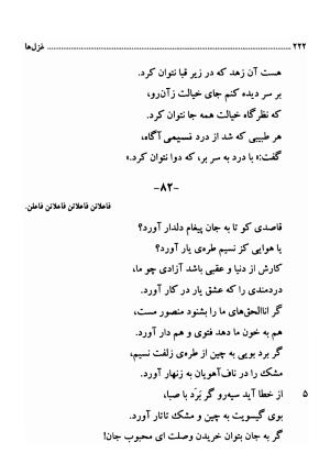دیوان اشعار فارسی سید عماد الدین نسیمی به کوشش سید احسان شکر خدایی و نرگس سادات شکر خدایی - سید عماد الدین نسیمی - تصویر ۲۲۲