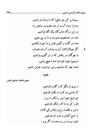 دیوان اشعار فارسی سید عماد الدین نسیمی به کوشش سید احسان شکر خدایی و نرگس سادات شکر خدایی - سید عماد الدین نسیمی - تصویر ۳۴۵