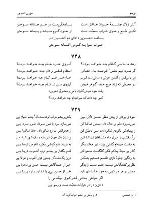 دیوان حزین لاهیجی به تصحیح ذبیح الله صاحبکار - محمد علی بن ابی طالب حزین لاهیجی - تصویر ۴۸۴