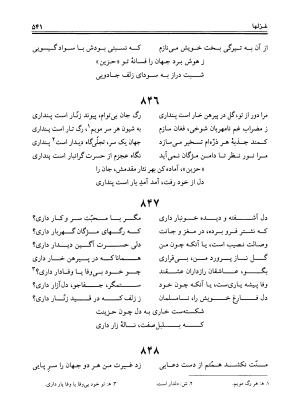 دیوان حزین لاهیجی به تصحیح ذبیح الله صاحبکار - محمد علی بن ابی طالب حزین لاهیجی - تصویر ۵۲۹
