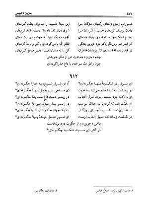 دیوان حزین لاهیجی به تصحیح ذبیح الله صاحبکار - محمد علی بن ابی طالب حزین لاهیجی - تصویر ۵۶۰