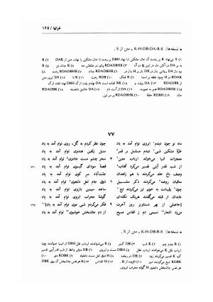 زندگی و اشعار عماد الدین نسیمی: شامل تحقیق در احوال و آثار نسیمی، پژوهشی در اندیشه های حروفیه به همراه متن تصحیح شده اشعار بر اساس یک نسخه نویافته کهن و هفت نسخه خطی دیگر به کوشش یدالله جلالی پندری - . - تصویر ۱۹۳
